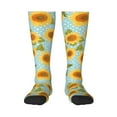 thumbnail image 1 of Logiee White Polka Dot Sunflower A Print Gift Stocking Stuffers,Adult Stockings,Novelty Socks,Funny Socks Birthday Running Walking Sleeping, 1 of 6