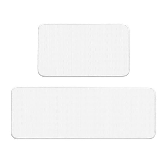 Logiee White Print Kitchen Mats for Floor Sets of 2,Waterproof Kitchen Rugs,Non Slip Comfort Standing Mat Rug for Home,Runner,Sink,Office,Laundry