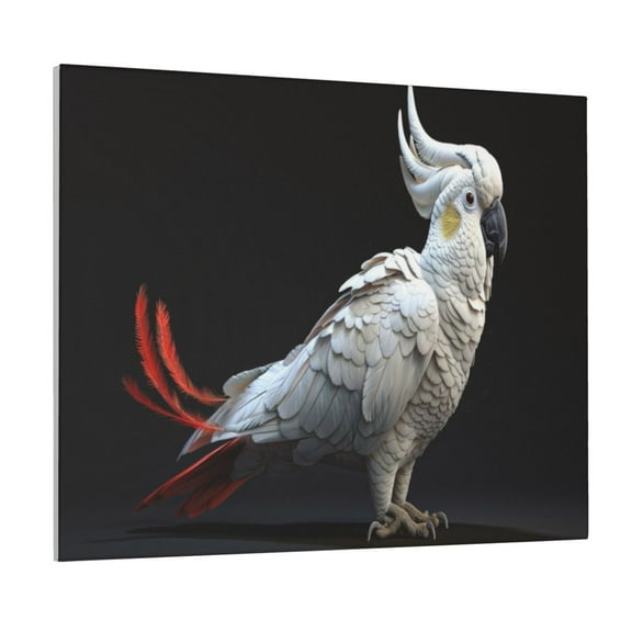 Logiee White Red Cockatoo Print Canvas Wall Art ,Art Poster,Canvas Decorative Picture,Decor Wall Pictures for Living Room Bedroom Bathroom,Ready to Hang