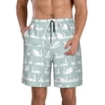 thumbnail image 1 of Logiee White Swan Print Mens Swim Trunks Quick Dry Board Shorts,Breathable Hawaii Beach Shorts Swimwear Bathing Suits-XX-Large, 1 of 6