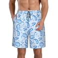thumbnail image 1 of Logiee Winter Paisley Pattern Print Mens Swim Trunks Quick Dry Board Shorts,Breathable Hawaii Beach Shorts Swimwear Bathing Suits-Large, 1 of 6