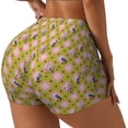 thumbnail image 1 of Logiee Wireless Antenna Icon1 Print Women's Biker Shorts,Workout Gym Shorts,Scrunch Shorts,Tummy Control Hidden Scrunch Running Yoga Shorts-Large, 1 of 8