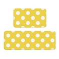 thumbnail image 1 of Logiee Yellow And White Polka Dot Print Kitchen Mats for Floor Sets of 2,Waterproof Kitchen Rugs,Non Slip Comfort Standing Mat Rug for Home,Runner,Sink,Office,Laundry, 1 of 1