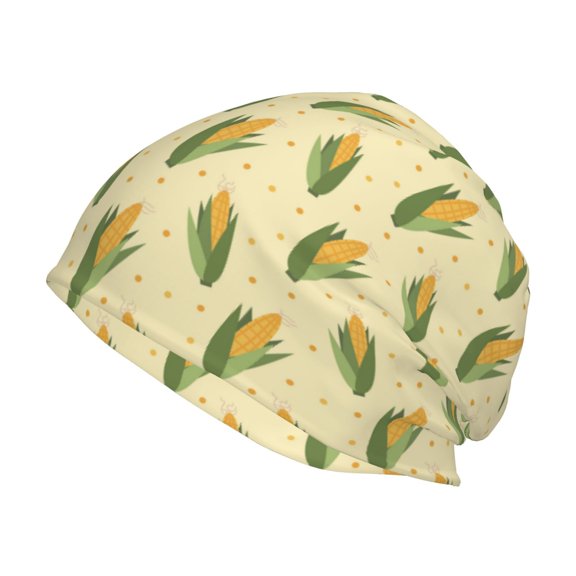 Logiee Yellow Corn Print Unisex Knit Beanie for Men Women Winter Hat,Beanies Skull Caps