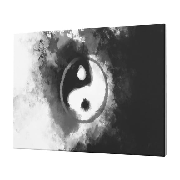 Logiee Yin And Yang Print Canvas Wall Art,Canvas Picture Prints with Frame, Wall Art Decorative,Canvas Decorative,Suitable for Living Room Bedroom Office Room 30x40