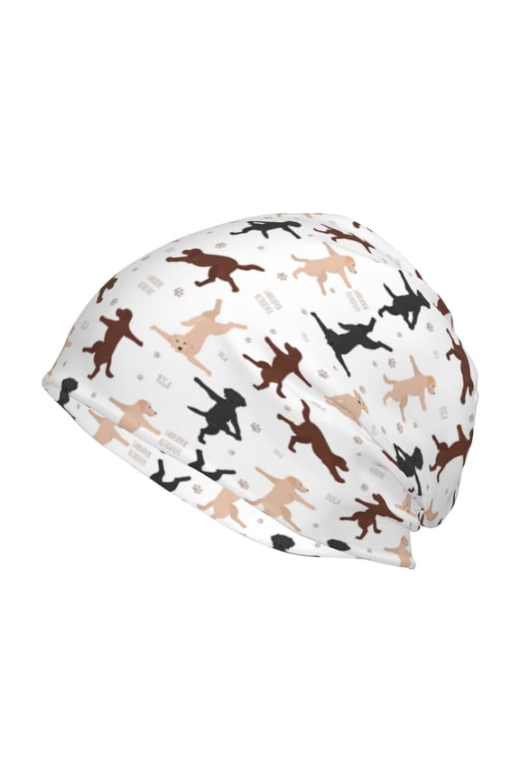 Yoga Labrador Retriever Print Unisex Knit Beanie for Men Women Winter Hat,Beanies Skull Caps