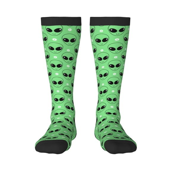 Logiee alien cartoons Print Gift Stocking Stuffers,Adult Stockings,Novelty Socks,Funny Socks Birthday Running Walking Sleeping