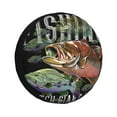 thumbnail image 1 of Logiee bass water fishing Print Spare Tire Cover, Universal Wheel Protectors,Waterproof Dust-Proof UV Sun Wheel Tire Cover,Fit for SUV, RV, Travel Trailer, Truck-17 inch, 1 of 6