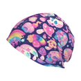 thumbnail image 1 of Logiee cartoon rainbow Skull Print Unisex Knit Beanie for Men Women Winter Hat,Beanies Skull Caps, 1 of 7