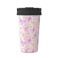 thumbnail image 1 of Logiee colorful Butterflies Print Stainless Steel Coffee Tumbler, Travel Coffee Mug, Insulated Coffee Mug with Lid, Spill Proof Coffee Cup, Portable Thermal Mug, 1 of 8