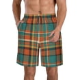 thumbnail image 1 of Logiee colorful plaid Print Mens Swim Trunks Quick Dry Board Shorts,Breathable Hawaii Beach Shorts Swimwear Bathing Suits-XX-Large, 1 of 6