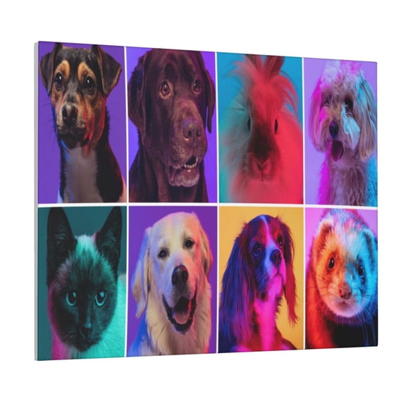 Logiee cute dogs of different breeds Print Canvas Wall Art ,Art Poster,Canvas Decorative Picture,Decor Wall Pictures for Living Room Bedroom Bathroom,Ready to Hang