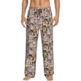 thumbnail image 1 of Logiee dogs and cats Print Pajama Pants for Men,Men’s Pajama Bottoms,Mens PJ Pants with Pockets & Button Fly-Large, 1 of 6