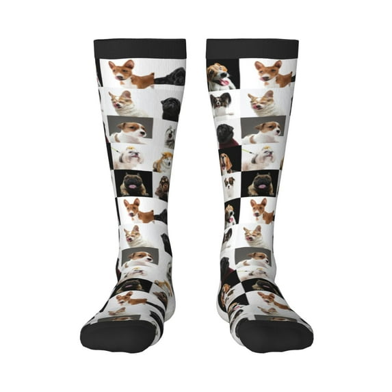 Logiee dogs pets collage Print Gift Stocking Stuffers,Adult Stockings,Novelty Socks,Funny Socks Birthday Running Walking Sleeping