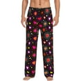 thumbnail image 1 of Logiee doodle hearts Print Pajama Pants for Men,Men’s Pajama Bottoms,Mens PJ Pants with Pockets & Button Fly-XX-Large, 1 of 6
