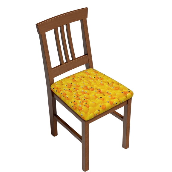 Logiee duck floating in the pool Print Square Chair Seat Covers, Stretch Chair Seat Covers,Seat Chair Slipcover, Non-Slip Chair Slipcover,Furniture Protector for Indoor and Outdoor-Six Piece