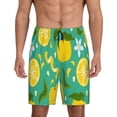 thumbnail image 1 of Logiee fruits Print Men's Pajama Shorts with Drawstring & Pockets,Sleep Shorts for Men,Sleepwear Bottoms,Elastic Waistband Loungewear-Medium, 1 of 6