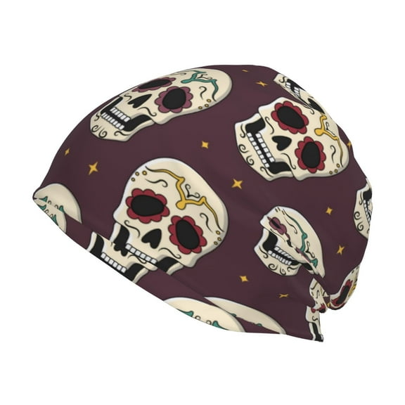 Logiee funny Skull star Print Unisex Knit Beanie for Men Women Winter Hat,Beanies Skull Caps