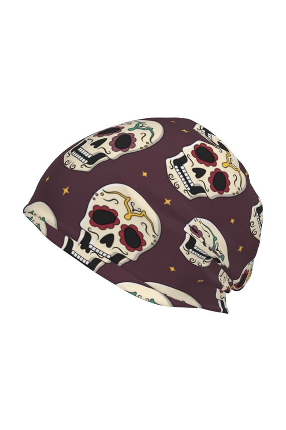 funny Skull star Print Unisex Knit Beanie for Men Women Winter Hat,Beanies Skull Caps