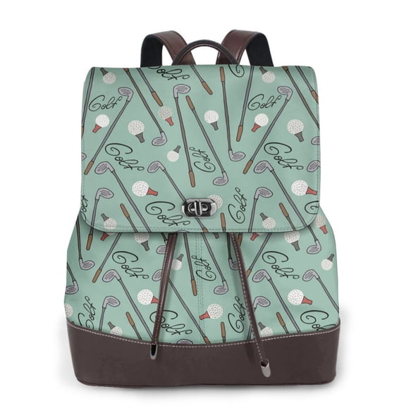 Logiee golf equipment Print Backpack Purse for Women,Fashion Leather Backpack Purse,Women's Leather Backpack for Work College Travel
