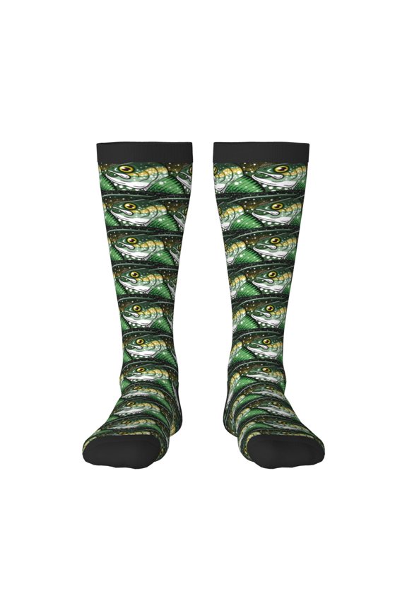 lake trout Print Gift Stocking Stuffers,Adult Stockings,Novelty Socks,Funny Socks Birthday Running Walking Sleeping