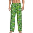 thumbnail image 1 of Logiee large mouth green color bass fish Print Pajama Pants for Men,Men’s Pajama Bottoms,Mens PJ Pants with Pockets & Button Fly-Large, 1 of 6
