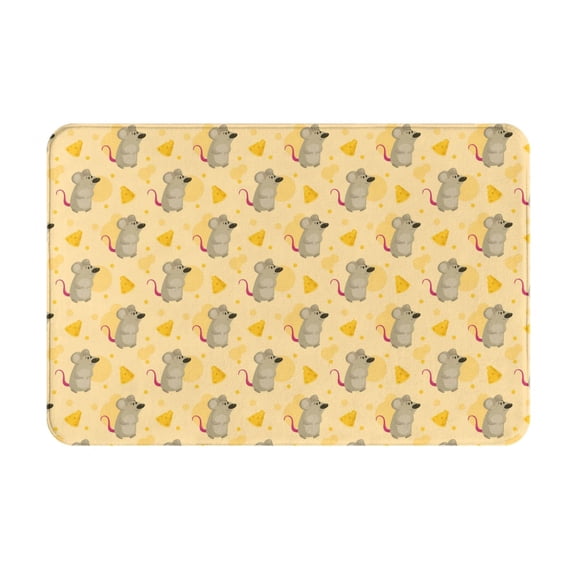 Logiee mouse and cheese Print Welcome Mats for Entryway,Door Mat for Front Door,Entry Mat,Doormat for Garden, Garage, Patio, Home, Porch Decor