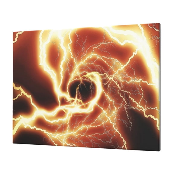 Logiee orange lightning Print Canvas Wall Art,Canvas Picture Prints with Frame, Wall Art Decorative,Canvas Decorative,Suitable for Living Room Bedroom Office Room 30x40