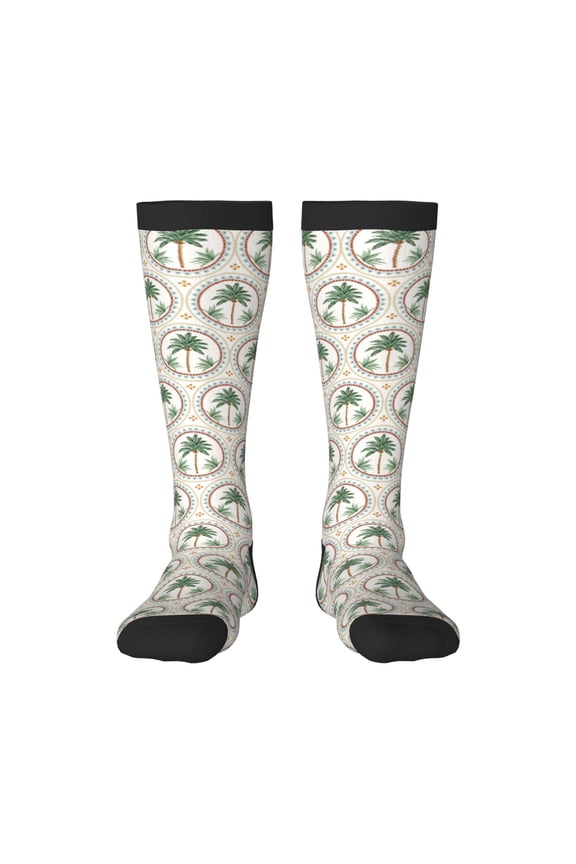 palm trees Print Gift Stocking Stuffers,Adult Stockings,Novelty Socks,Funny Socks Birthday Running Walking Sleeping