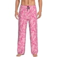 thumbnail image 1 of Logiee pink bow Print Pajama Pants for Men,Men’s Pajama Bottoms,Mens PJ Pants with Pockets & Button Fly-Small, 1 of 6