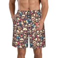 thumbnail image 1 of Logiee rock record music Skull Print Mens Swim Trunks Quick Dry Board Shorts,Breathable Hawaii Beach Shorts Swimwear Bathing Suits-XX-Large, 1 of 6