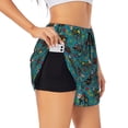 thumbnail image 1 of Logiee skull black cats in mexican Print Women 2 in 1 Running Shorts,High Waisted Athletic Shorts,Gym Workout Shorts with Liner Pockets-Medium, 1 of 7
