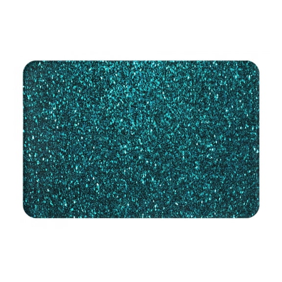 Logiee teal sparkling Print Welcome Mats for Entryway,Door Mat for Front Door,Entry Mat,Doormat for Garden, Garage, Patio, Home, Porch Decor