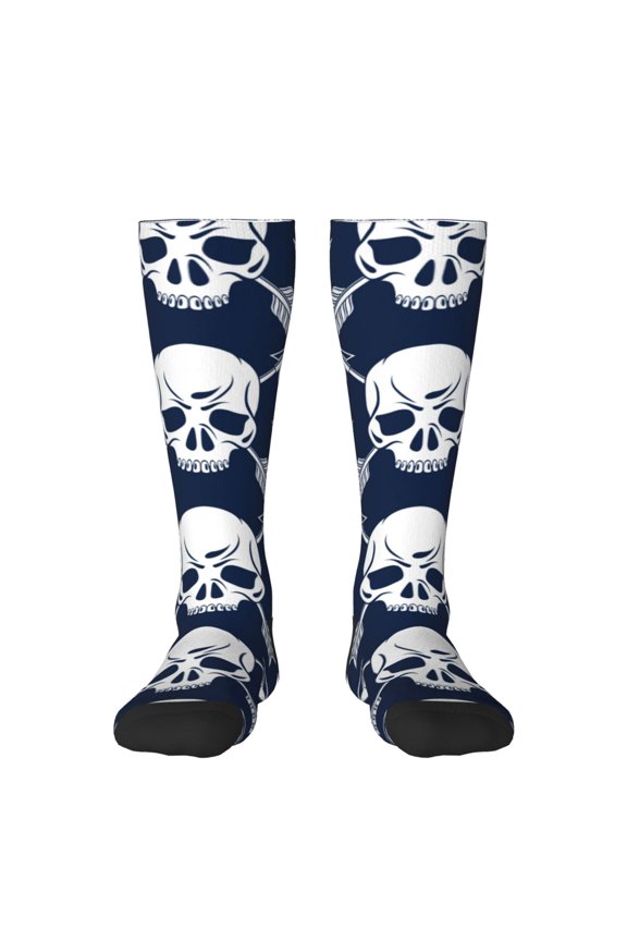 white arrow Skull Print Gift Stocking Stuffers,Adult Stockings,Novelty Socks,Funny Socks Birthday Running Walking Sleeping