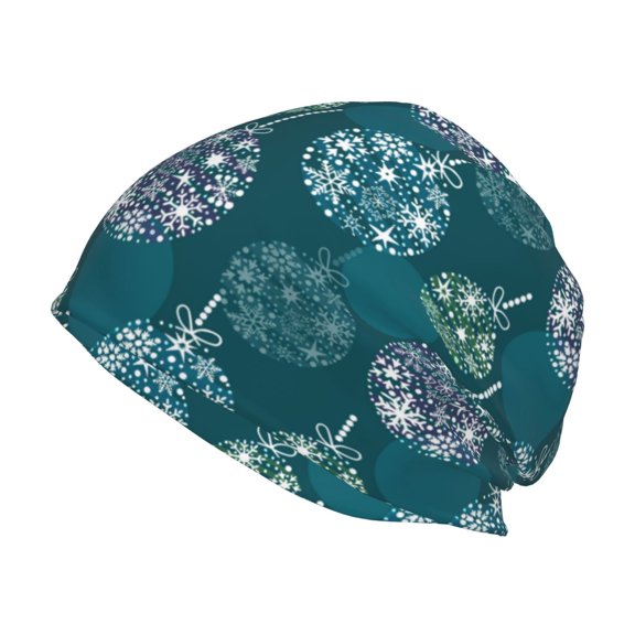 Logiee whiter Snowflake balloons Print Unisex Knit Beanie for Men Women Winter Hat,Beanies Skull Caps