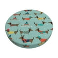 thumbnail image 1 of Logiee winter ski Dachshund Print Stool Covers Round,Bar Stool Covers,Watedrproof Stool Slipcover with Elastic,Stool Cushion,Round Bar Stool Seat Covers for Bar Round Chair-12 inch, 1 of 7