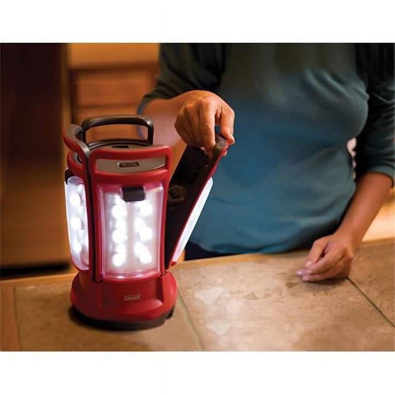 Logistics 2000001150ST Coleman Quad LED Lantern, Red - Gray