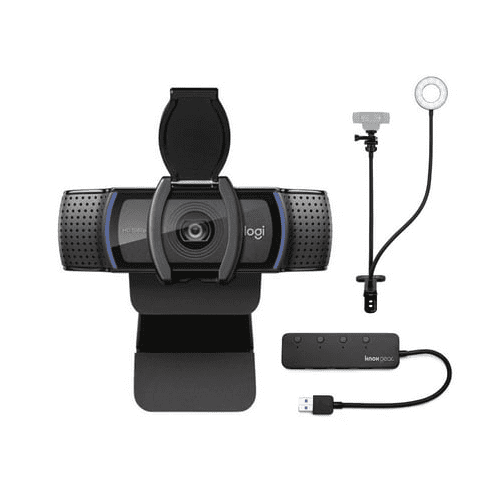 Logitech 1080p/30fps - 720p/30fps Web Cam, Black