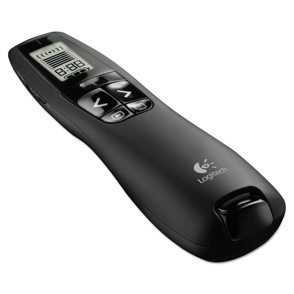 Logitech Professional Wireless Presenter R800 with Green Laser Pointer, 100ft Projection, Black