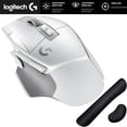 thumbnail image 1 of Logitech 910-006187 G502 X Lightspeed Wireless Gaming Mouse White Bundle with Deco Essentials Keyboard and Mouse Gel Memory Foam Wrist Pads, Universal Design, Added Comfort, 1 of 11