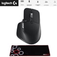 thumbnail image 1 of Logitech 910-006556 MX Master 3S Performance Wireless Mouse Black Bundle with Deco Gear Large Extended Pro Gaming Mouse Pad Water Resistant Non-Slip 12 x 32 inch, 1 of 13