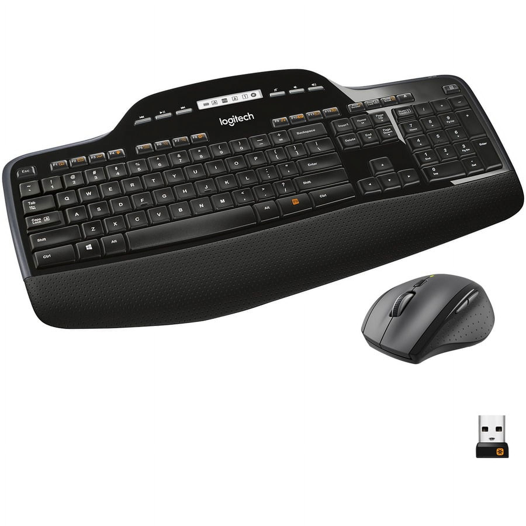 Logitech Wireless Black 920-002416 Usb, Mk710 Set, Desktop Keyboard/Mouse,