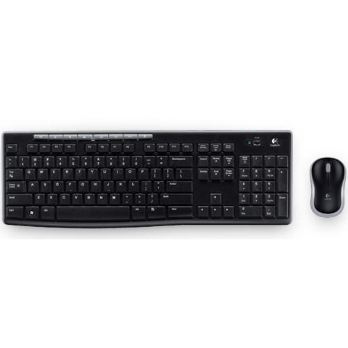 Logitech 920-004536 Mk270 Keyboard Mouse USB Wireless Combo - Black - image 1 of 6