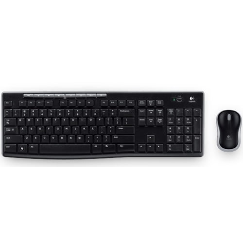 Logitech 920-004536 Mk270 Keyboard Mouse USB Wireless Combo - Black
