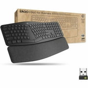 Logitech K860 Palm Rest Logi Bolt USB receiver Ergonomic Keyboards with Accessories Included Unifying USB Receiver, 2 x AAA Batteries & Quick Start Guide, Graphite, 1 Pack