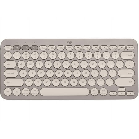 Logitech - K380 TKL Wireless Scissor Keyboard for PC, Laptop, Windows, Mac, Android, iPad OS, Apple TV - Sand