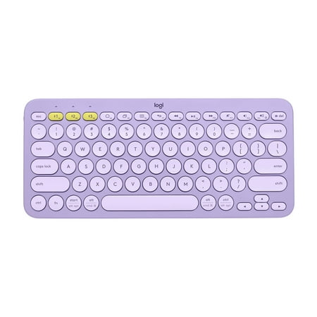 Logitech - K380 TKL Wireless Scissor Keyboard for PC, Laptop, Windows, Mac, Android, iPad OS, Apple TV - Lavender Lemonade