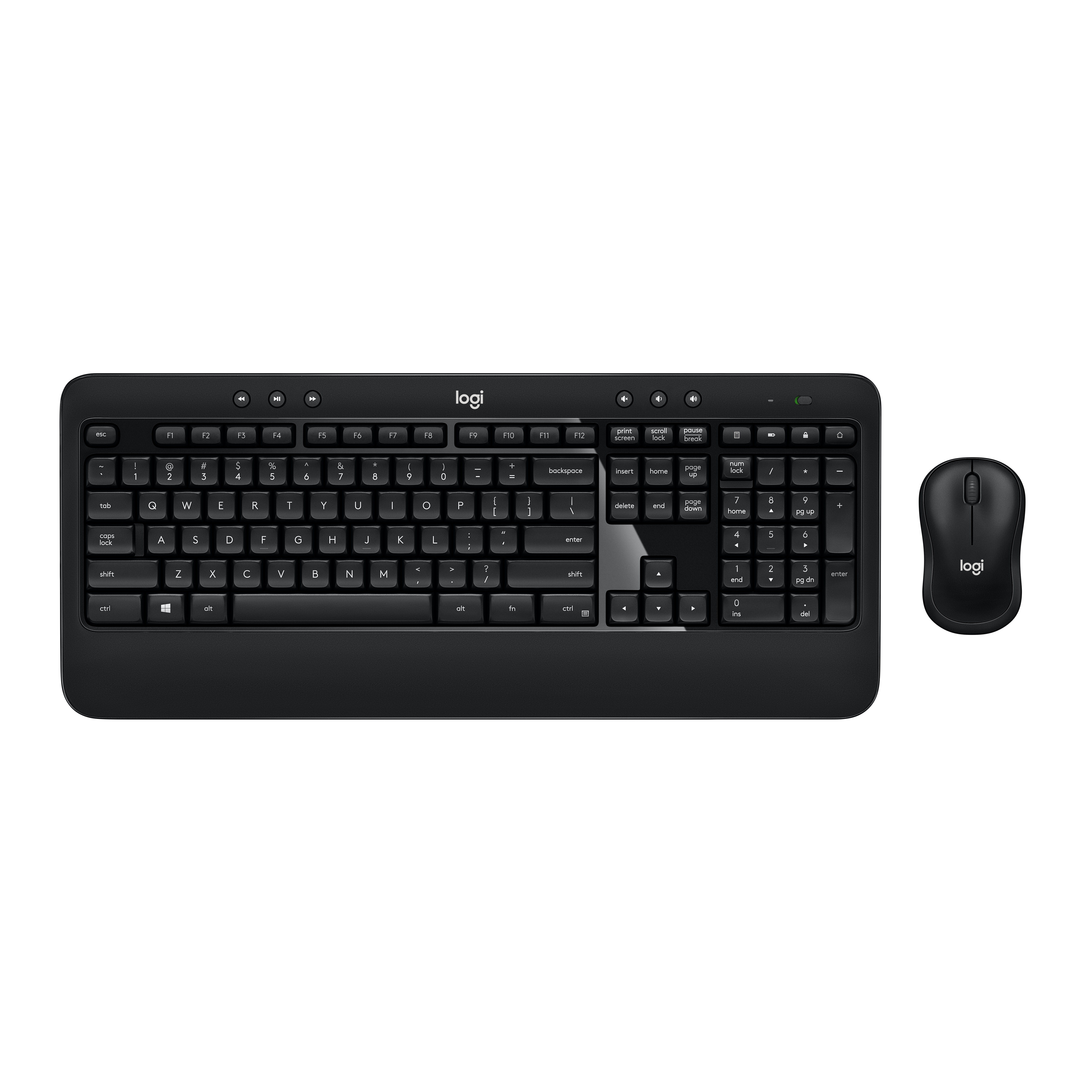 Logitech Advanced Combo Wireless Keyboard and Mouse, Black, Walmart Exclusive