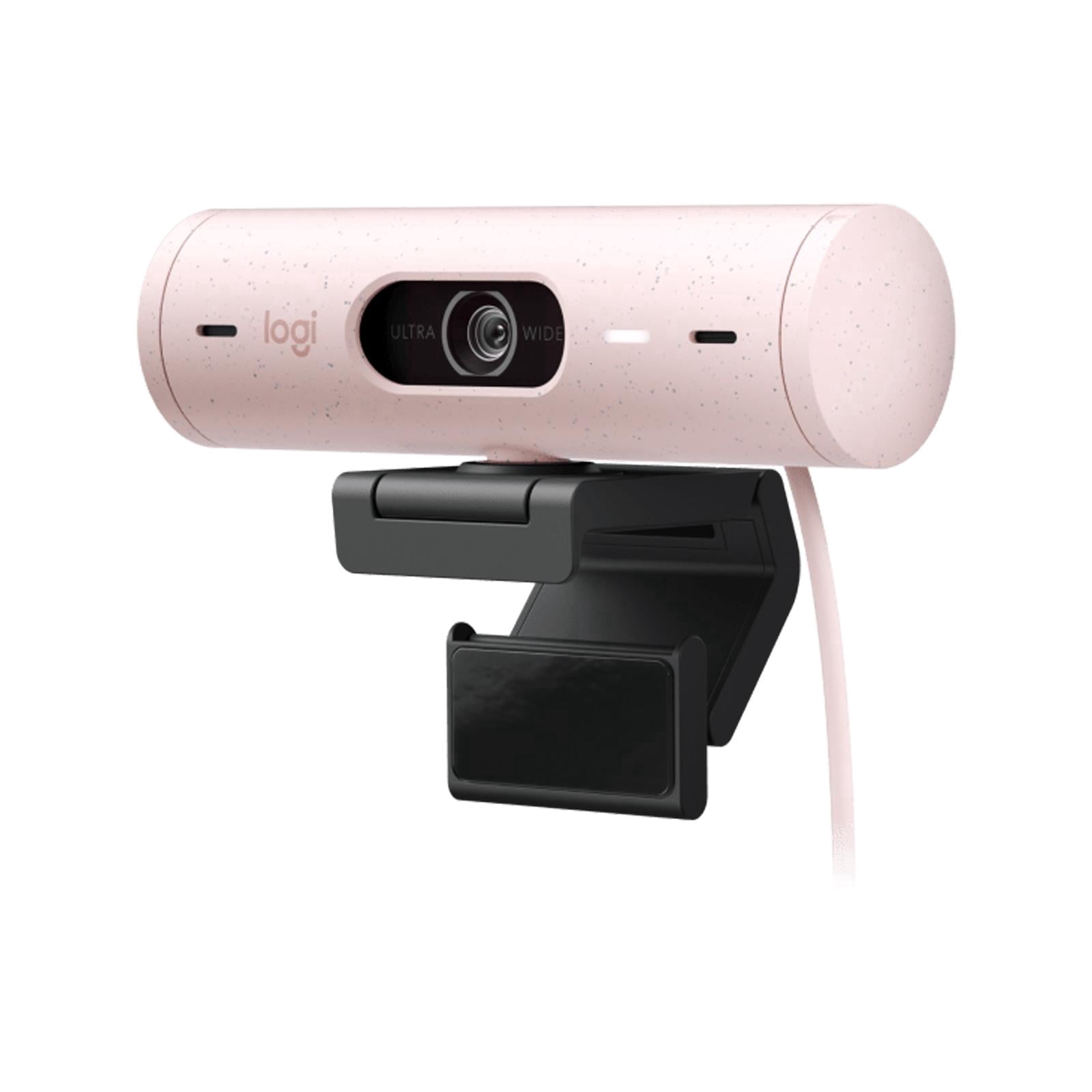 Logitech BRIO 500 Wired HD Webcam, 60 fps/1080p, Live Streaming, Auto Light Correction, Auto Framing and Show Mode Support, 4MP, USB-C, for laptops, LCDs or monitors, Windows/macOS/ChromeOS,  pink