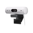 thumbnail image 1 of Logitech BRIO 500 Wired HD Webcam, 60 fps/1080p, Live Streaming, Auto Light Correction, Auto Framing and Show Mode Support, 4MP, USB-C, for laptops, LCDs or monitors, Windows/macOS/ChromeOS,  white, 1 of 7